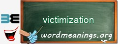 WordMeaning blackboard for victimization